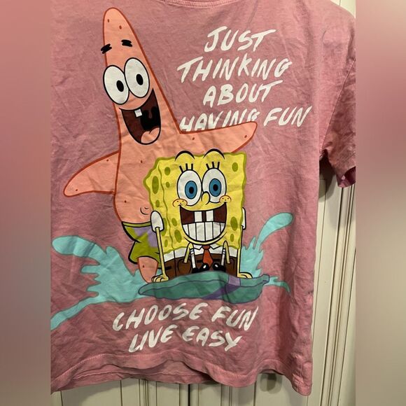Nickelodeon SpongeBob Squarepants short sleeve Tshirt Girls 9-10 - Picture 12 of 14
